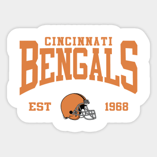Retro Cincinnati Football Sticker